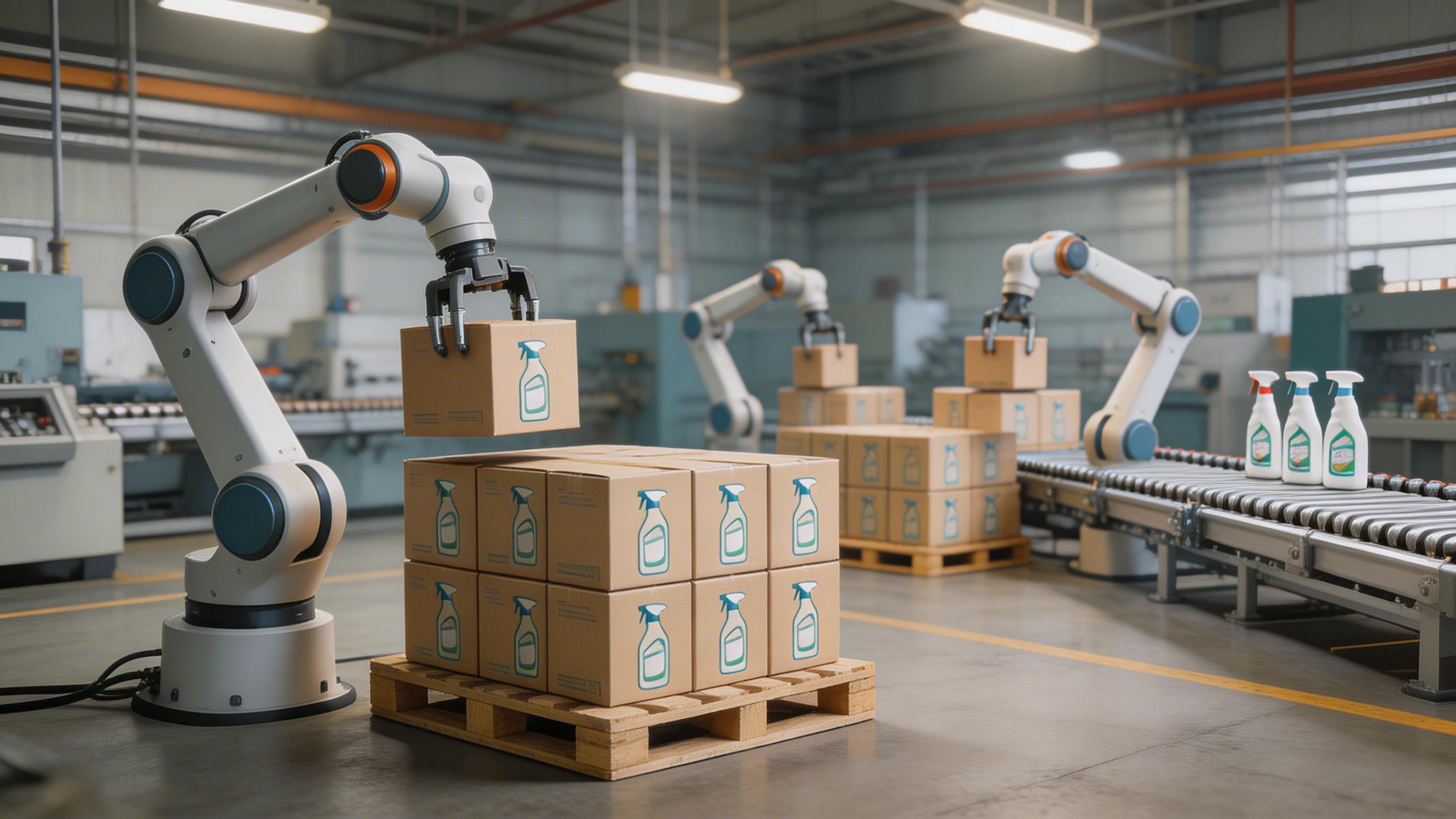 How a Cleaning Chemical Maker Solved Palletizing Chaos with Cobots