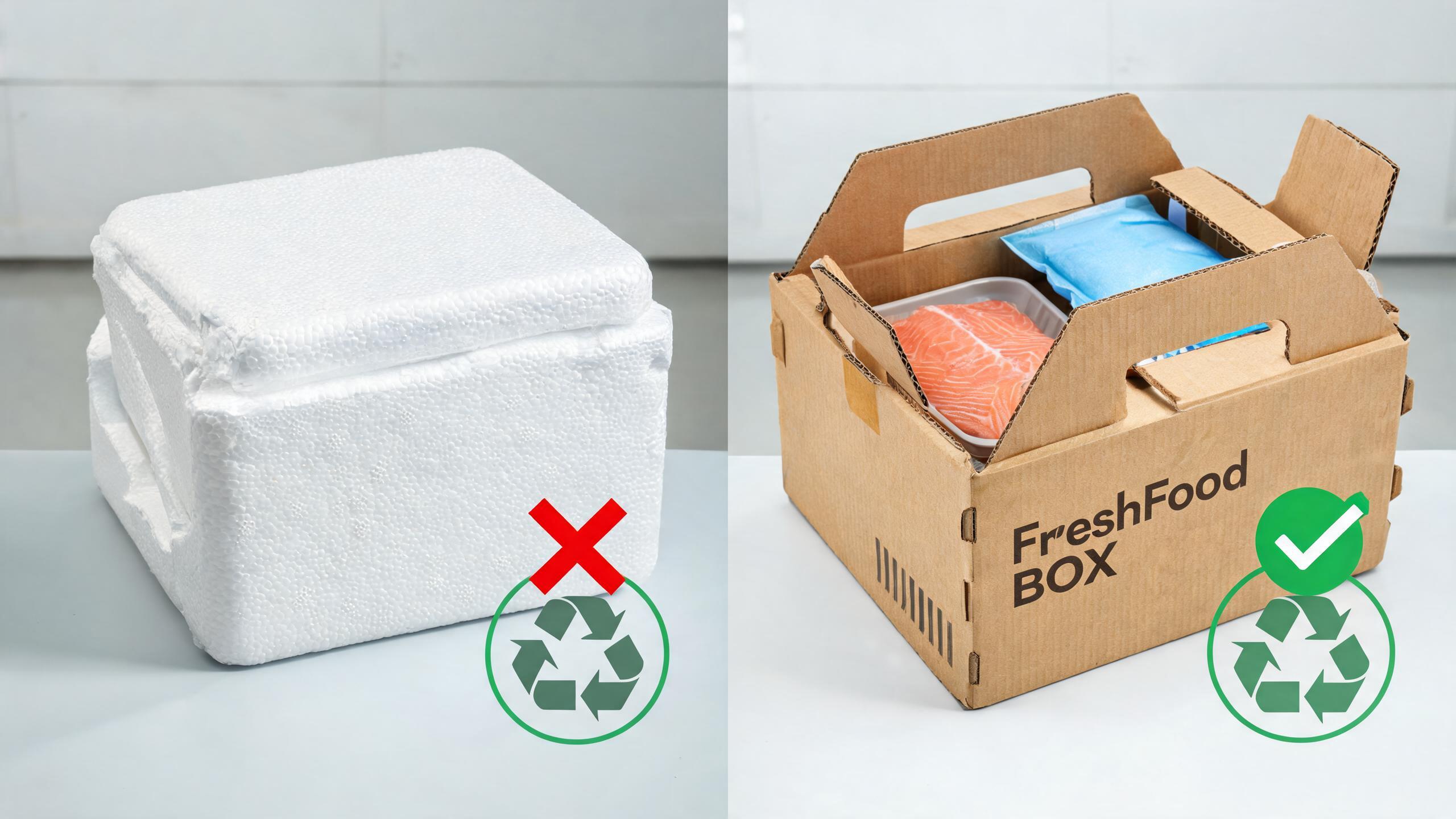 Recyclable paperboard vs PS foam: Mondi's FreshFood BOX for e-commerce fresh produce